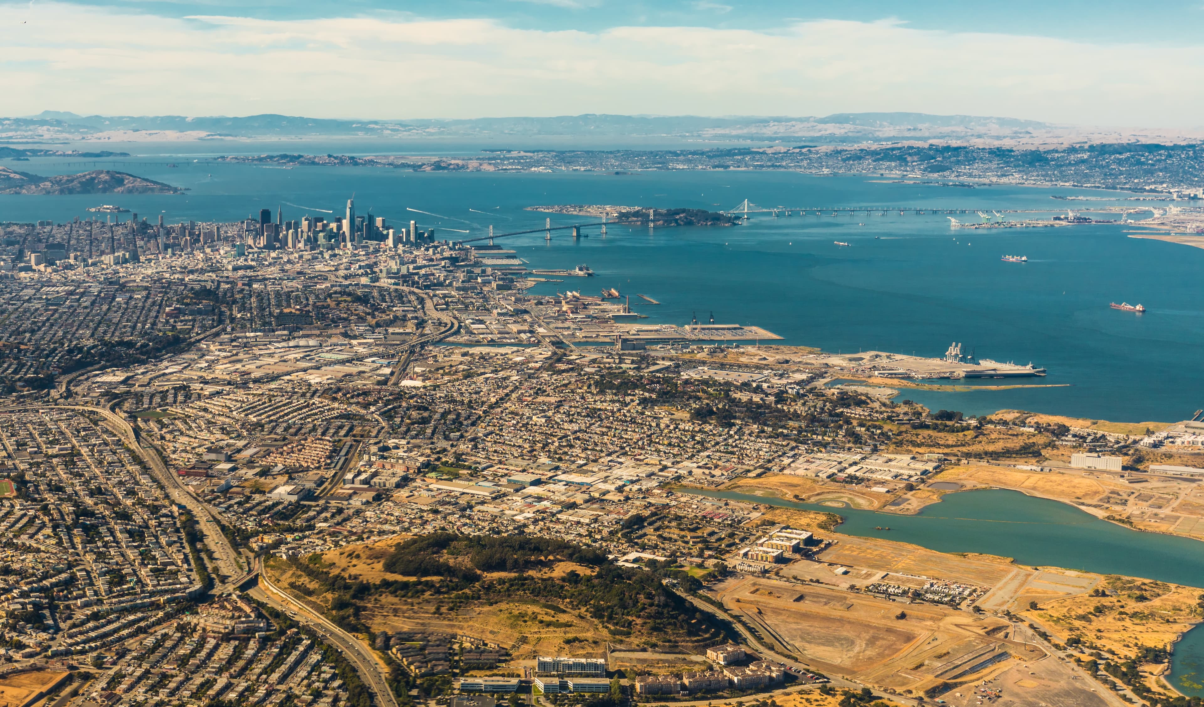 Aerial view of San Francisco and the Bay Area