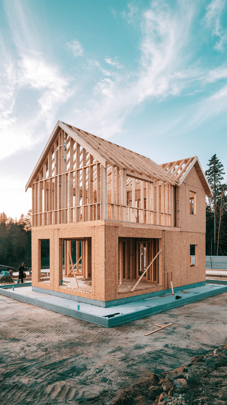 New house under construction representing home improvement projects